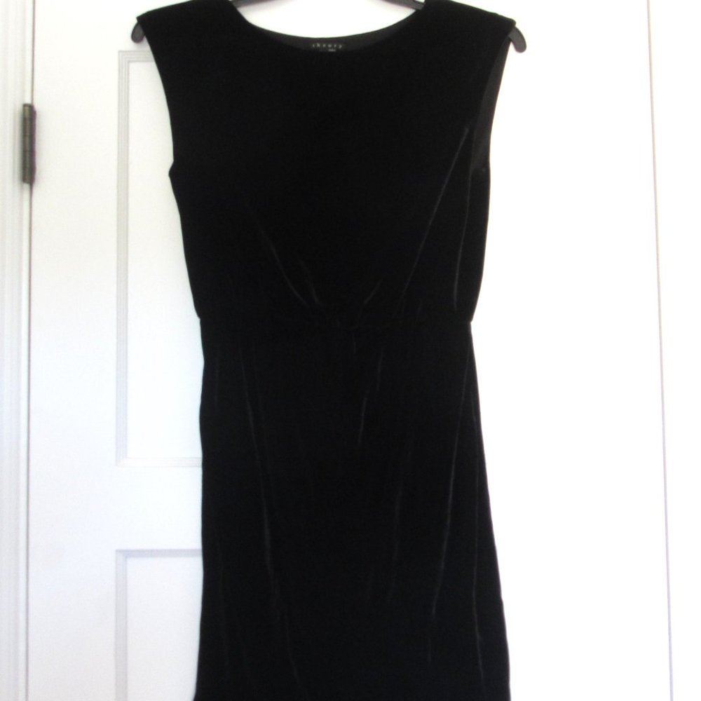 Theory Velvet Dress, Black Velvet, Size 4